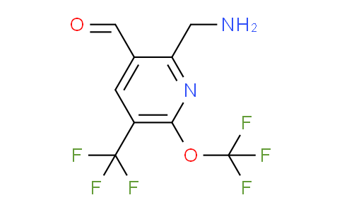2-(Aminomethyl)-6-(trifluoromethoxy)-5-(trifluoromethyl)pyridine-3-carboxaldehyde