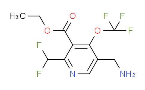 Ethyl 5-(aminomethyl)-2-(difluoromethyl)-4-(trifluoromethoxy)pyridine-3-carboxylate
