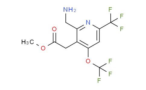 AM144512 | 1805032-60-3 | Methyl 2-(aminomethyl)-4-(trifluoromethoxy)-6-(trifluoromethyl)pyridine-3-acetate