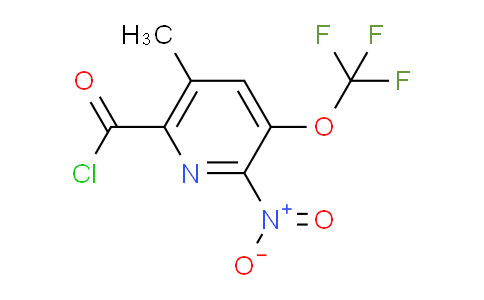 5-Methyl-2-nitro-3-(trifluoromethoxy)pyridine-6-carbonyl chloride