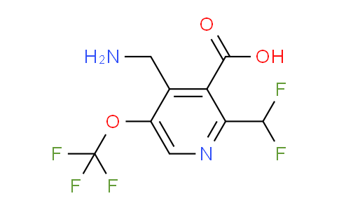 AM144636 | 1804668-23-2 | 4-(Aminomethyl)-2-(difluoromethyl)-5-(trifluoromethoxy)pyridine-3-carboxylic acid
