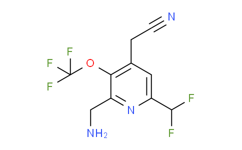 2-(Aminomethyl)-6-(difluoromethyl)-3-(trifluoromethoxy)pyridine-4-acetonitrile