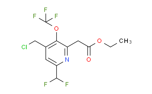 Ethyl 4-(chloromethyl)-6-(difluoromethyl)-3-(trifluoromethoxy)pyridine-2-acetate