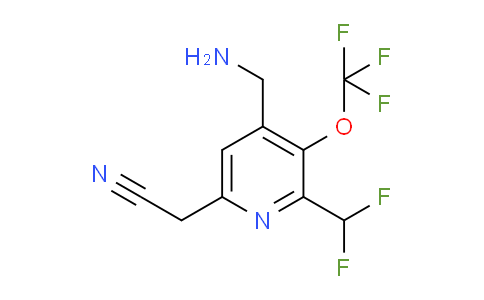 4-(Aminomethyl)-2-(difluoromethyl)-3-(trifluoromethoxy)pyridine-6-acetonitrile