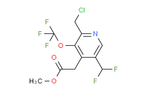 Methyl 2-(chloromethyl)-5-(difluoromethyl)-3-(trifluoromethoxy)pyridine-4-acetate