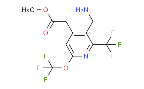 Methyl 3-(aminomethyl)-6-(trifluoromethoxy)-2-(trifluoromethyl)pyridine-4-acetate