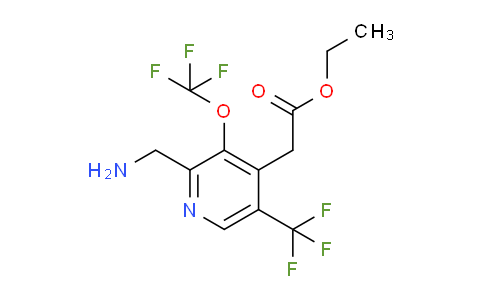 Ethyl 2-(aminomethyl)-3-(trifluoromethoxy)-5-(trifluoromethyl)pyridine-4-acetate
