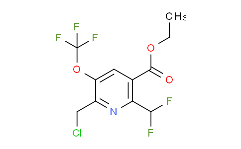 Ethyl 2-(chloromethyl)-6-(difluoromethyl)-3-(trifluoromethoxy)pyridine-5-carboxylate