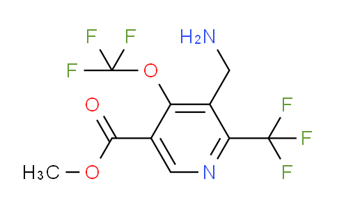 Methyl 3-(aminomethyl)-4-(trifluoromethoxy)-2-(trifluoromethyl)pyridine-5-carboxylate