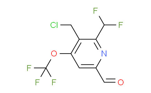 3-(Chloromethyl)-2-(difluoromethyl)-4-(trifluoromethoxy)pyridine-6-carboxaldehyde