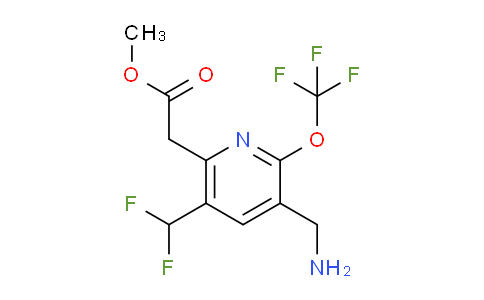 Methyl 3-(aminomethyl)-5-(difluoromethyl)-2-(trifluoromethoxy)pyridine-6-acetate
