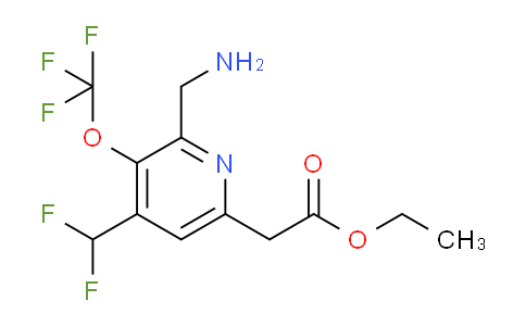 AM144989 | 1805227-85-3 | Ethyl 2-(aminomethyl)-4-(difluoromethyl)-3-(trifluoromethoxy)pyridine-6-acetate