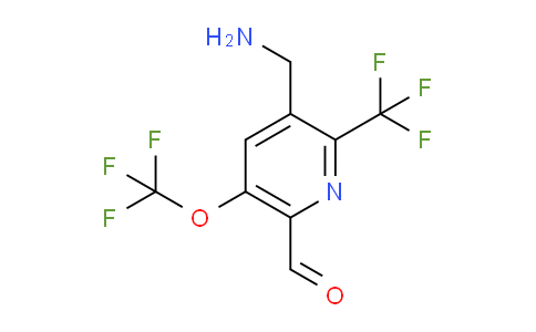 3-(Aminomethyl)-5-(trifluoromethoxy)-2-(trifluoromethyl)pyridine-6-carboxaldehyde