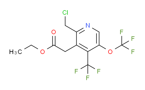 Ethyl 2-(chloromethyl)-5-(trifluoromethoxy)-4-(trifluoromethyl)pyridine-3-acetate