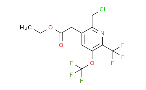Ethyl 2-(chloromethyl)-5-(trifluoromethoxy)-6-(trifluoromethyl)pyridine-3-acetate