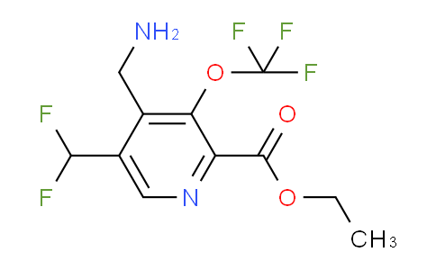 Ethyl 4-(aminomethyl)-5-(difluoromethyl)-3-(trifluoromethoxy)pyridine-2-carboxylate