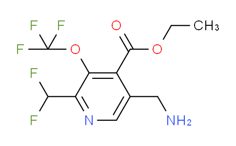 Ethyl 5-(aminomethyl)-2-(difluoromethyl)-3-(trifluoromethoxy)pyridine-4-carboxylate
