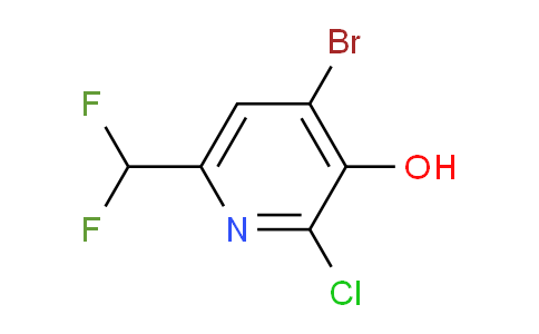 4-Bromo-2-chloro-6-(difluoromethyl)-3-hydroxypyridine