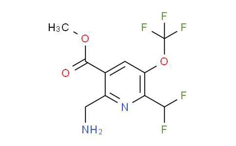 Methyl 2-(aminomethyl)-6-(difluoromethyl)-5-(trifluoromethoxy)pyridine-3-carboxylate