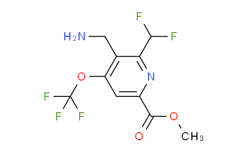 Methyl 3-(aminomethyl)-2-(difluoromethyl)-4-(trifluoromethoxy)pyridine-6-carboxylate