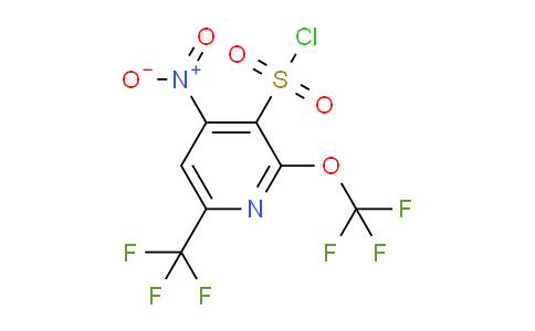 4-Nitro-2-(trifluoromethoxy)-6-(trifluoromethyl)pyridine-3-sulfonyl chloride