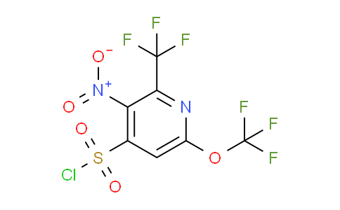 3-Nitro-6-(trifluoromethoxy)-2-(trifluoromethyl)pyridine-4-sulfonyl chloride