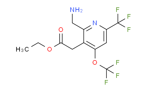 AM145345 | 1806756-94-4 | Ethyl 2-(aminomethyl)-4-(trifluoromethoxy)-6-(trifluoromethyl)pyridine-3-acetate