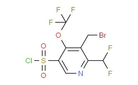 3-(Bromomethyl)-2-(difluoromethyl)-4-(trifluoromethoxy)pyridine-5-sulfonyl chloride