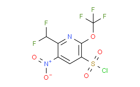 2-(Difluoromethyl)-3-nitro-6-(trifluoromethoxy)pyridine-5-sulfonyl chloride