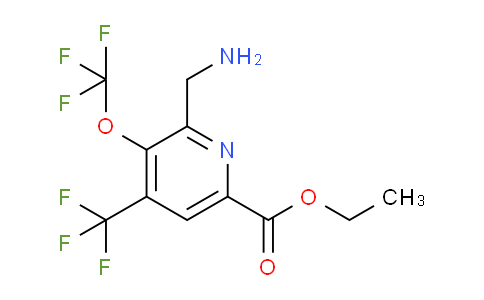 Ethyl 2-(aminomethyl)-3-(trifluoromethoxy)-4-(trifluoromethyl)pyridine-6-carboxylate
