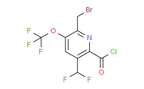 2-(Bromomethyl)-5-(difluoromethyl)-3-(trifluoromethoxy)pyridine-6-carbonyl chloride
