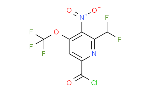 2-(Difluoromethyl)-3-nitro-4-(trifluoromethoxy)pyridine-6-carbonyl chloride