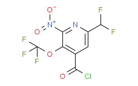 6-(Difluoromethyl)-2-nitro-3-(trifluoromethoxy)pyridine-4-carbonyl chloride