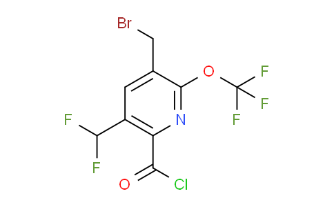 3-(Bromomethyl)-5-(difluoromethyl)-2-(trifluoromethoxy)pyridine-6-carbonyl chloride