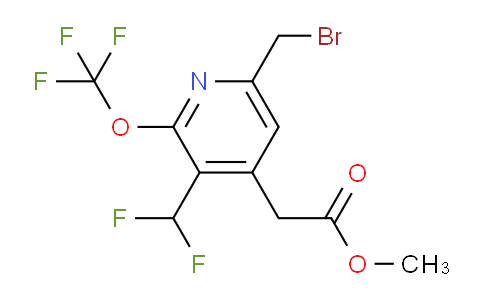Methyl 6-(bromomethyl)-3-(difluoromethyl)-2-(trifluoromethoxy)pyridine-4-acetate