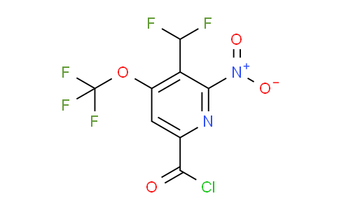 3-(Difluoromethyl)-2-nitro-4-(trifluoromethoxy)pyridine-6-carbonyl chloride