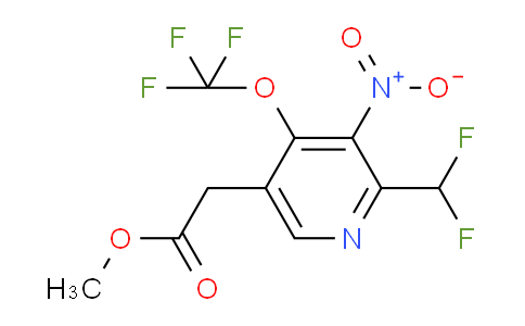 Methyl 2-(difluoromethyl)-3-nitro-4-(trifluoromethoxy)pyridine-5-acetate