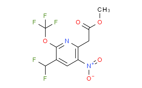 Methyl 3-(difluoromethyl)-5-nitro-2-(trifluoromethoxy)pyridine-6-acetate