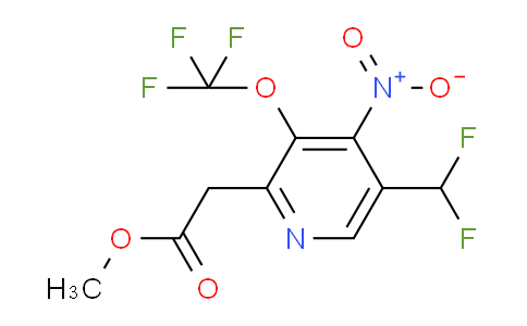 Methyl 5-(difluoromethyl)-4-nitro-3-(trifluoromethoxy)pyridine-2-acetate
