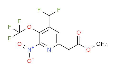 Methyl 4-(difluoromethyl)-2-nitro-3-(trifluoromethoxy)pyridine-6-acetate