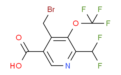 4-(Bromomethyl)-2-(difluoromethyl)-3-(trifluoromethoxy)pyridine-5-carboxylic acid
