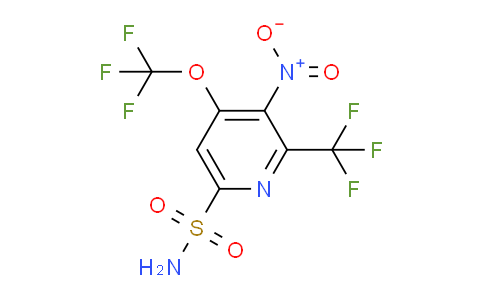 3-Nitro-4-(trifluoromethoxy)-2-(trifluoromethyl)pyridine-6-sulfonamide