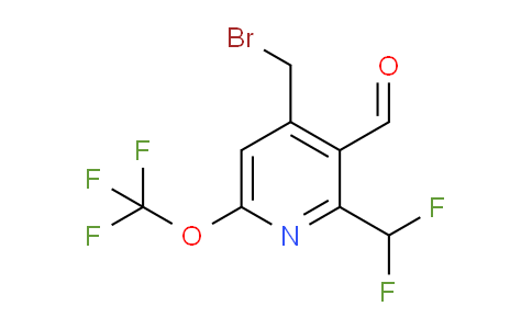 4-(Bromomethyl)-2-(difluoromethyl)-6-(trifluoromethoxy)pyridine-3-carboxaldehyde