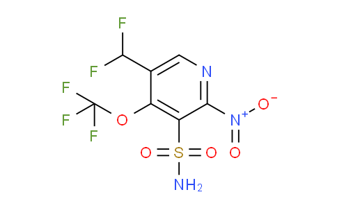 5-(Difluoromethyl)-2-nitro-4-(trifluoromethoxy)pyridine-3-sulfonamide