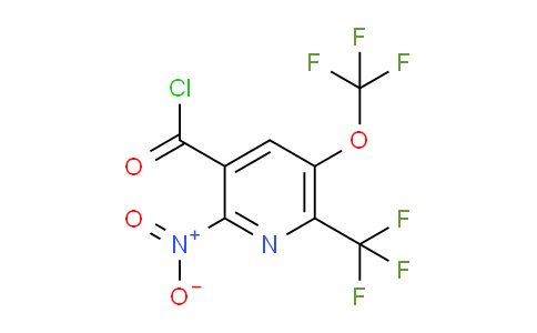 2-Nitro-5-(trifluoromethoxy)-6-(trifluoromethyl)pyridine-3-carbonyl chloride