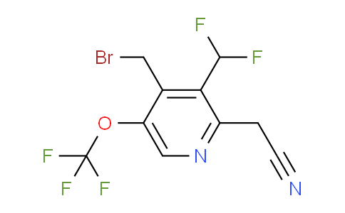 4-(Bromomethyl)-3-(difluoromethyl)-5-(trifluoromethoxy)pyridine-2-acetonitrile