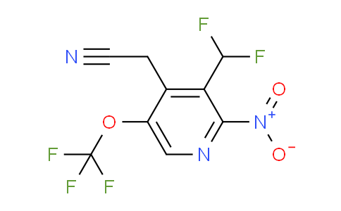 3-(Difluoromethyl)-2-nitro-5-(trifluoromethoxy)pyridine-4-acetonitrile