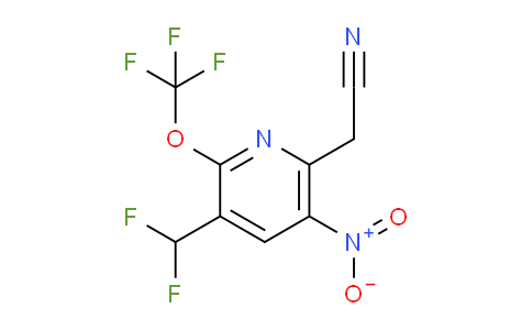 3-(Difluoromethyl)-5-nitro-2-(trifluoromethoxy)pyridine-6-acetonitrile
