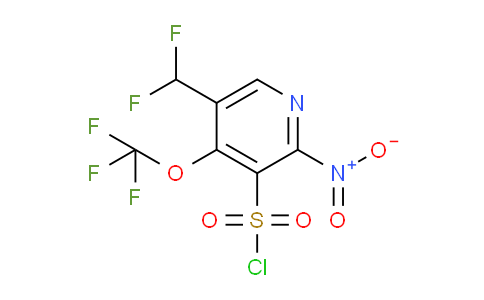 5-(Difluoromethyl)-2-nitro-4-(trifluoromethoxy)pyridine-3-sulfonyl chloride
