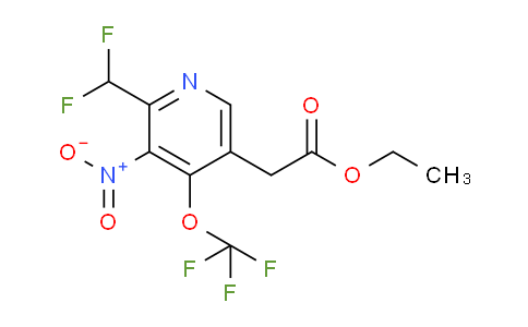 Ethyl 2-(difluoromethyl)-3-nitro-4-(trifluoromethoxy)pyridine-5-acetate